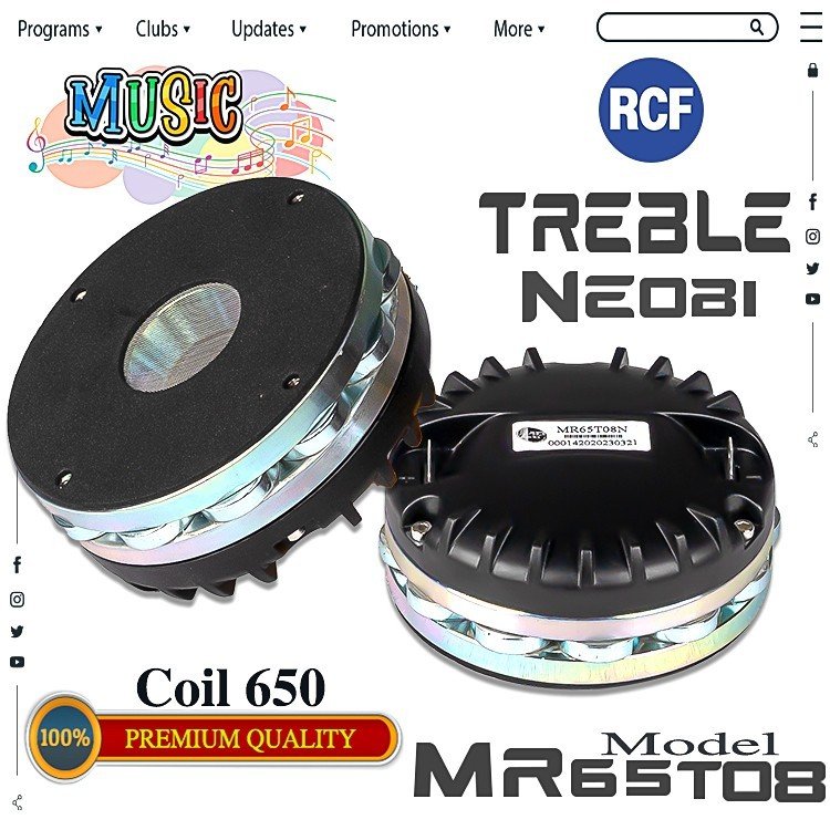 LOA TREBLE NEO BI RCF MR65T08N COIL 650