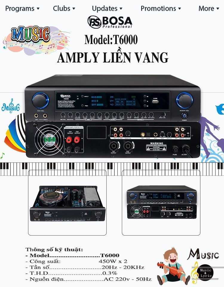 AMPLY LIỀN VANG BOSA T6000