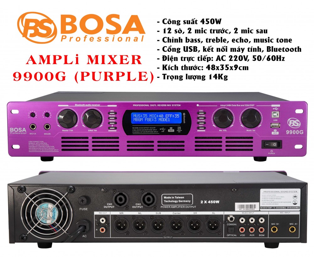 Ampli Vang Số BoSa G9900 (PURPLE)