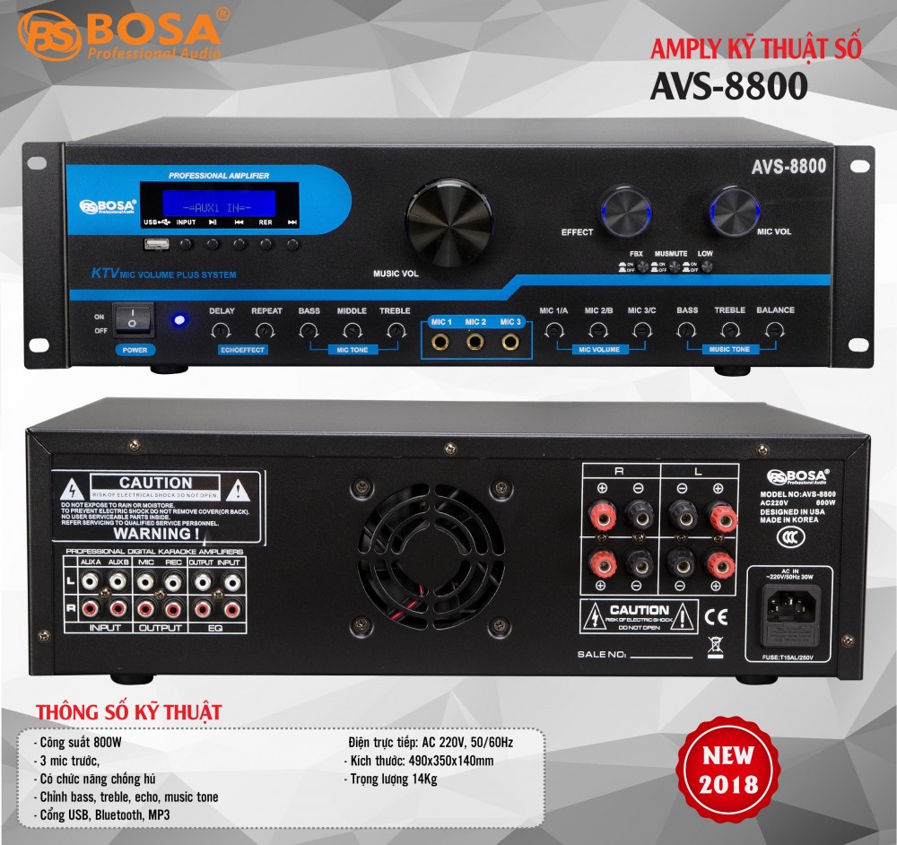 Ampli BoSa AVS-8800