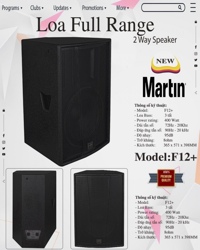LOA THÙNG 4T  MARTIN F12+