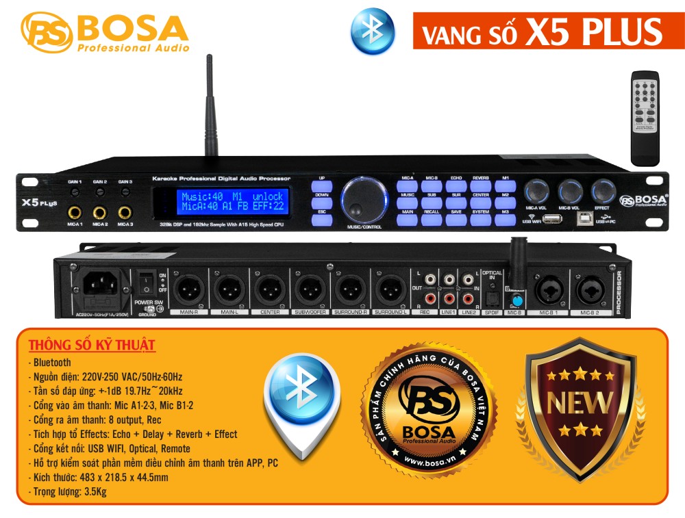 Vang số karaoke Bosa X5 Plus