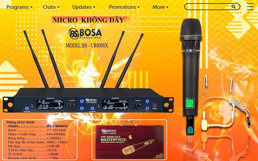 Micro không dây Bosa UR-8000X
