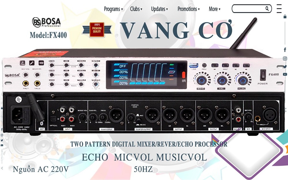 Mixer Vang cơ Karaoke Bosa FX400